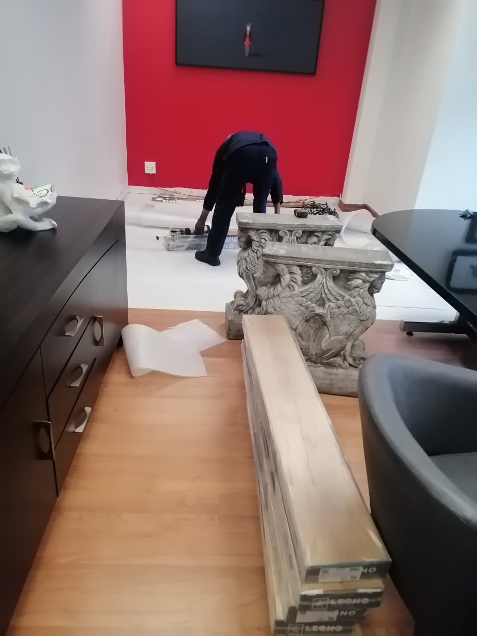 BOARDROOM LAMINATE FLOORING REPLACEMENT — BEFORE