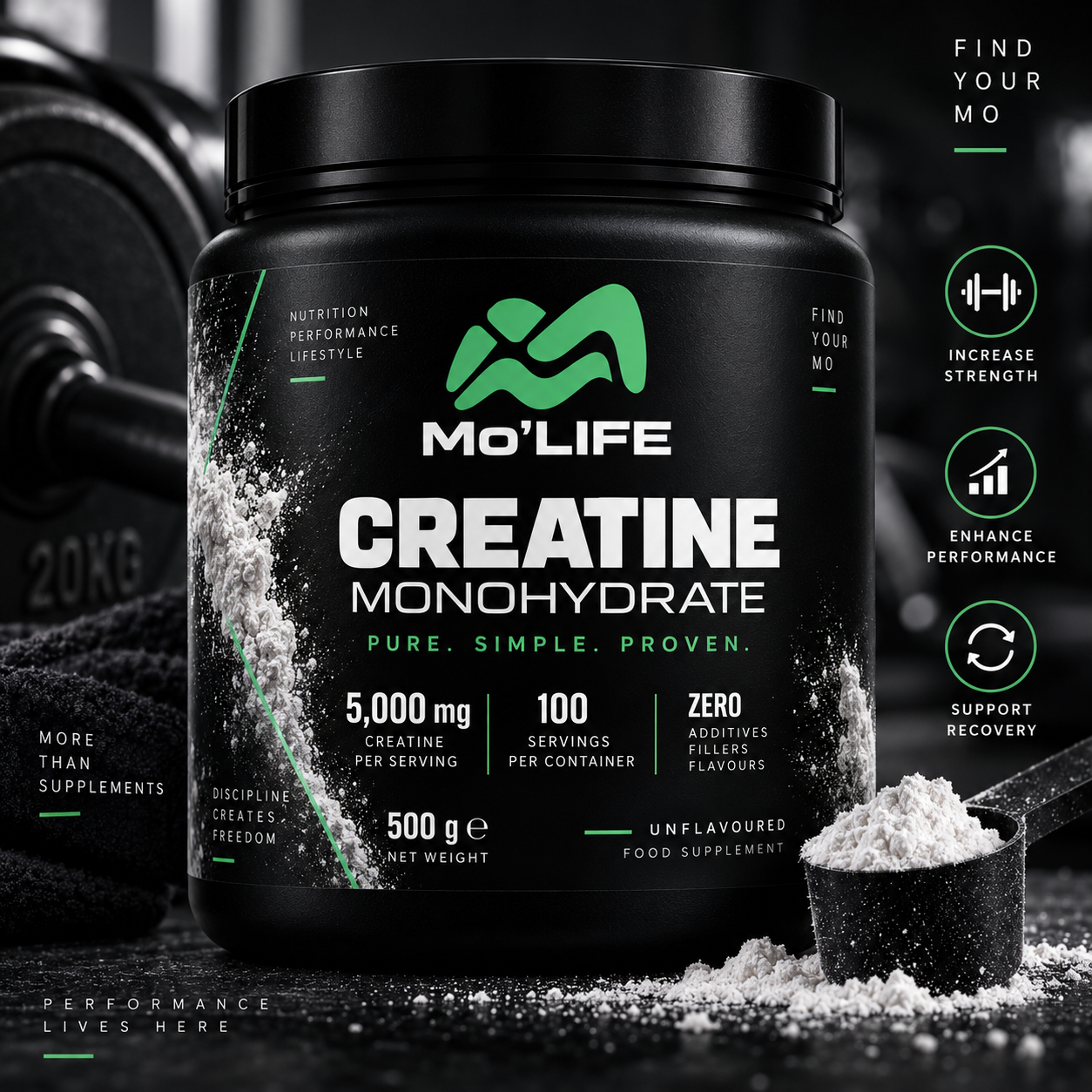 MO’LIFE Creatine Monohydrate